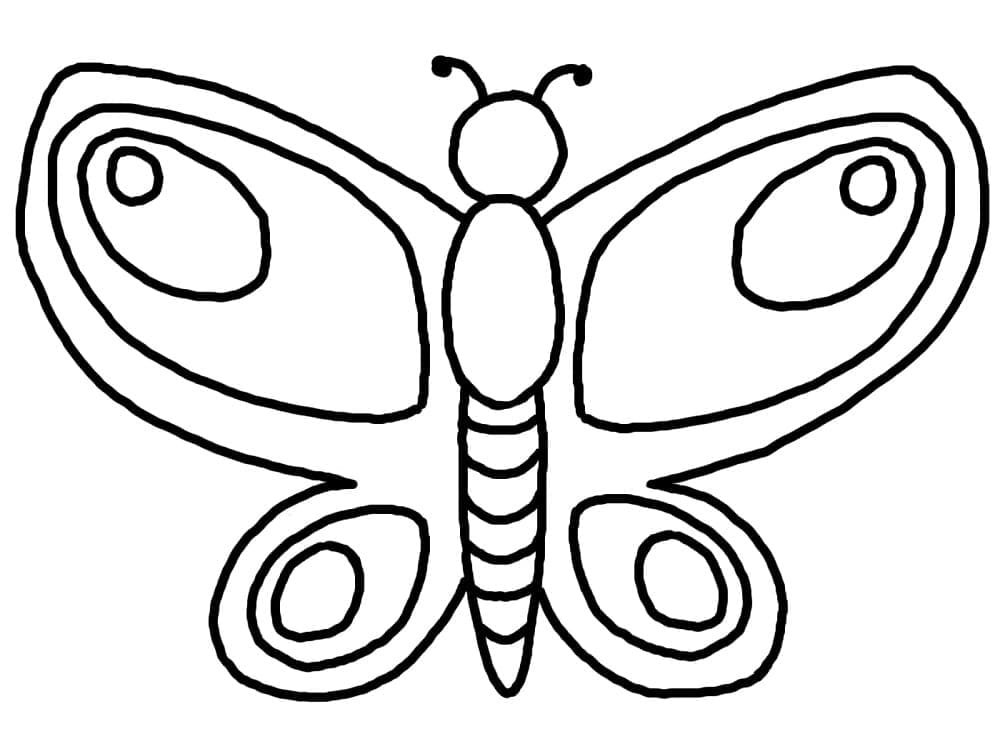 Free printable Butterfly coloring page #175105 from Animals collection