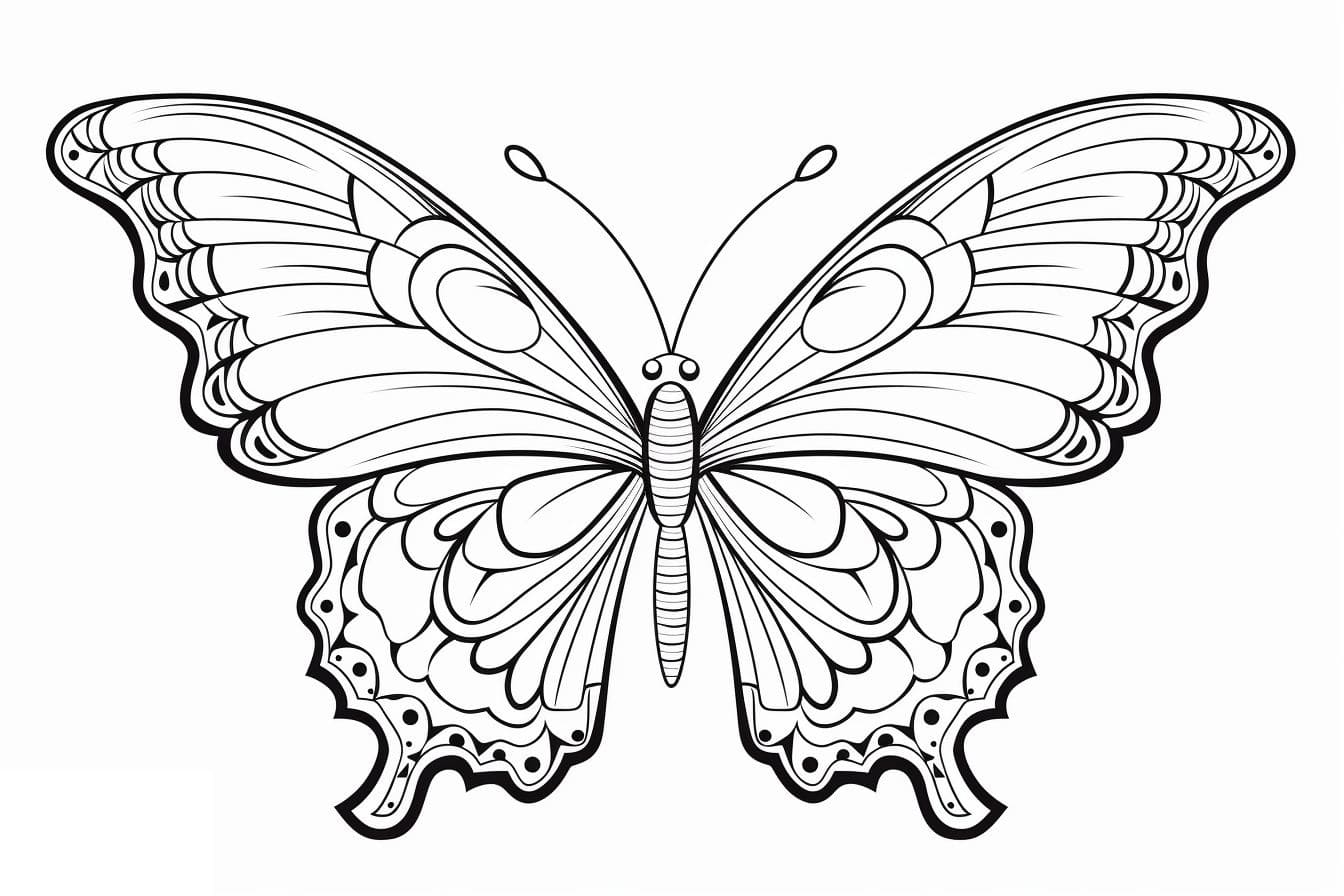 Free printable Butterfly coloring page #215715 from Animals collection