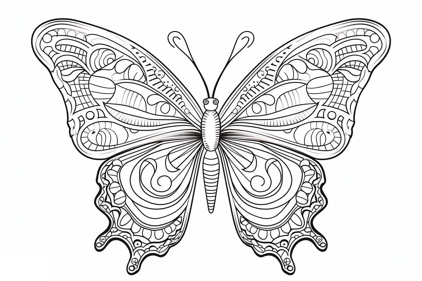 Free printable Butterfly coloring page #215718 from Animals collection