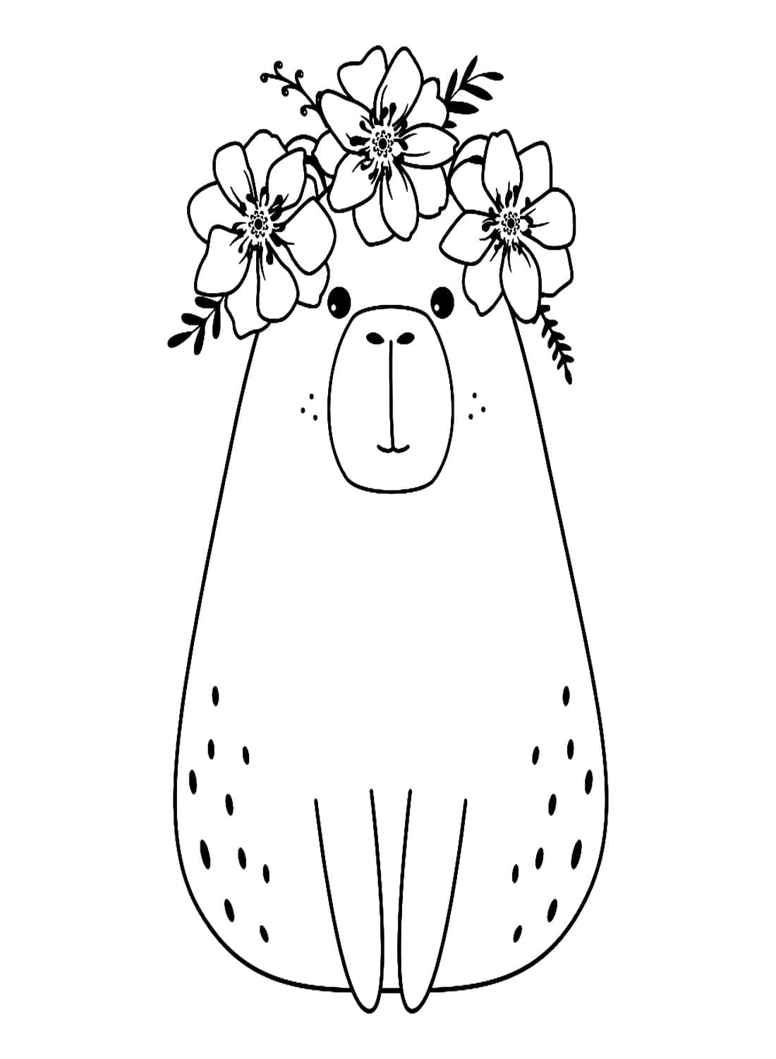 Free printable Capybara coloring page #207567 from Animals collection Free printable Capybara coloring page #207567 from Animals collection