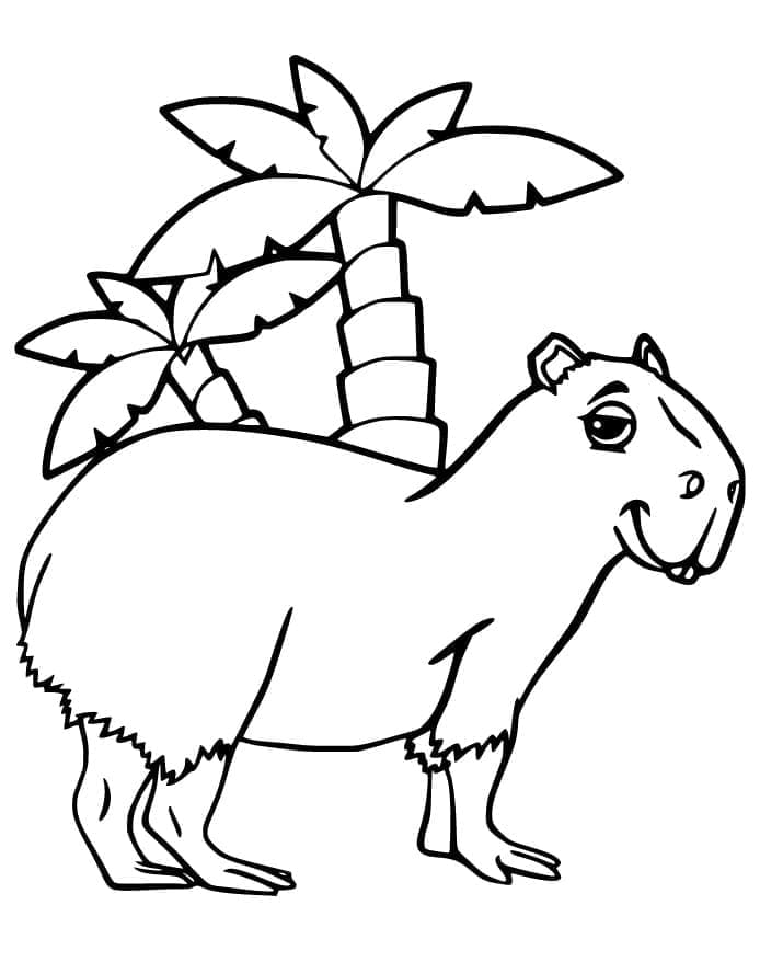 Free printable Capybara coloring page #207574 from Animals collection