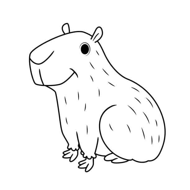 Free printable Capybara coloring page #207585 from Animals collection