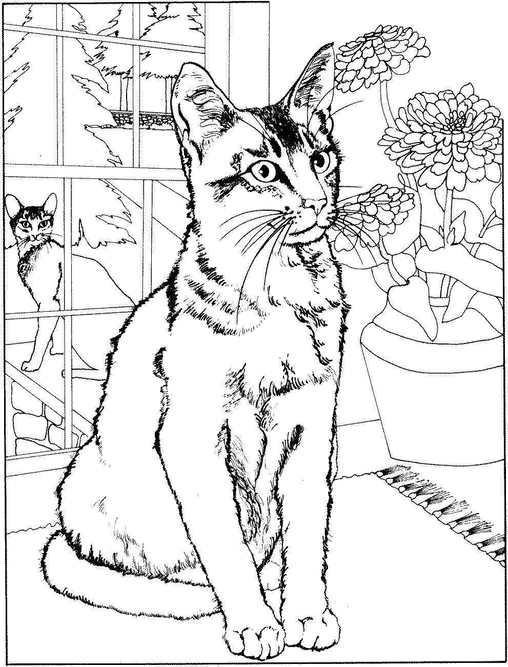 Coloring page: Cat (Animals) #1772 - Free Printable Coloring Pages