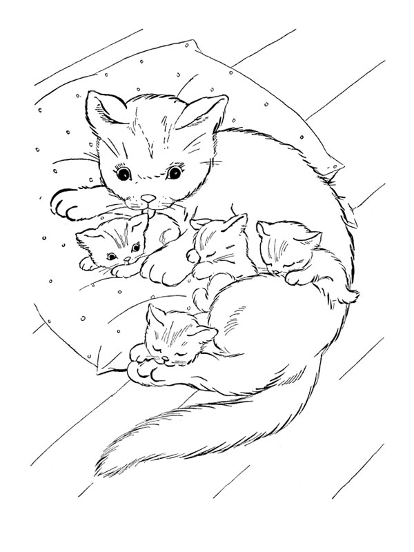 Coloring page: Cat (Animals) #1805 - Printable coloring pages