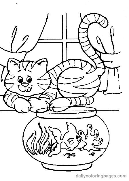 Coloring page: Cat (Animals) #1859 - Printable coloring pages