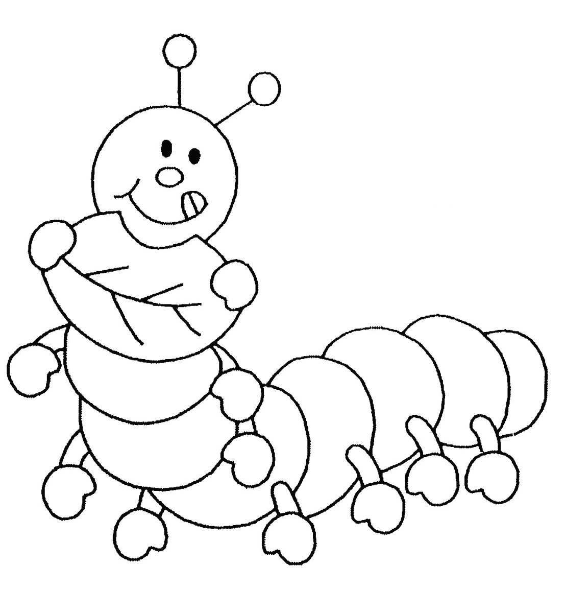 Drawings Caterpillar (Animals) – Printable coloring pages