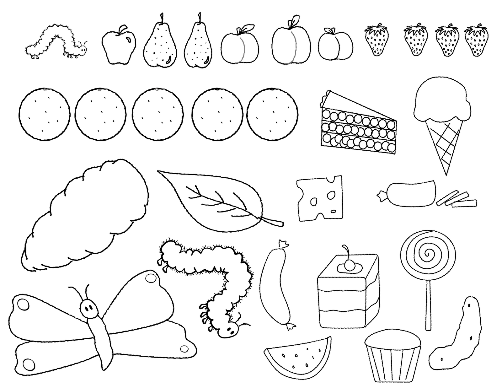 Drawing Caterpillar 20 Animals – Printable coloring pages