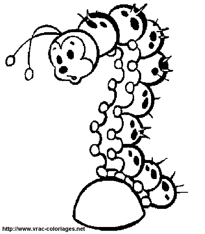 Coloring page: Caterpillar (Animals) #18380 - Printable coloring pages