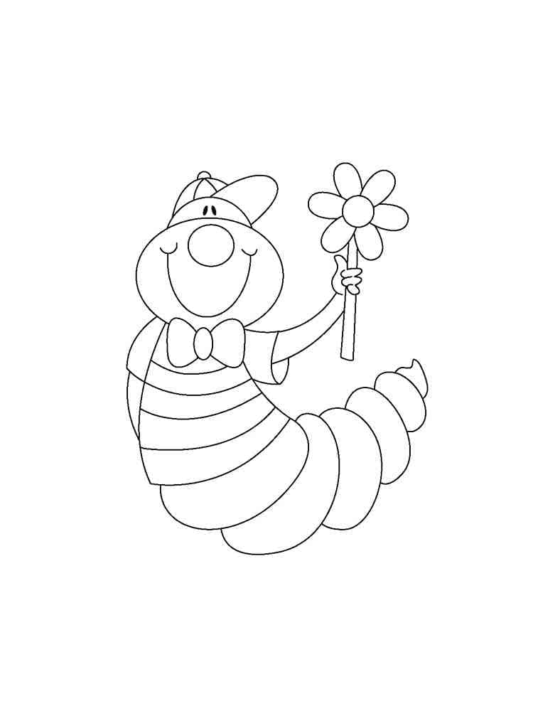 Free printable Caterpillar coloring page #210365 from Animals collection Free printable Caterpillar coloring page #210365 from Animals collection