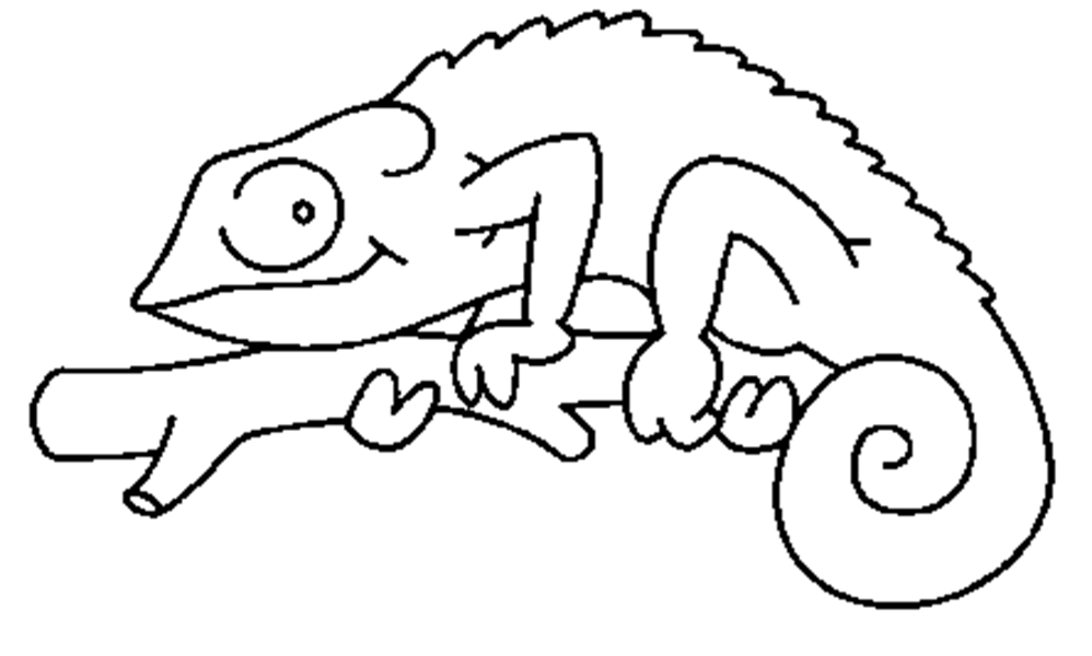 Coloring page: Chameleon (Animals) #1394 - Free Printable Coloring Pages