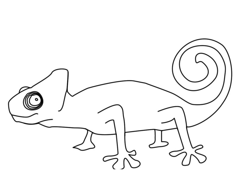 Coloring page: Chameleon (Animals) #1400 - Free Printable Coloring Pages