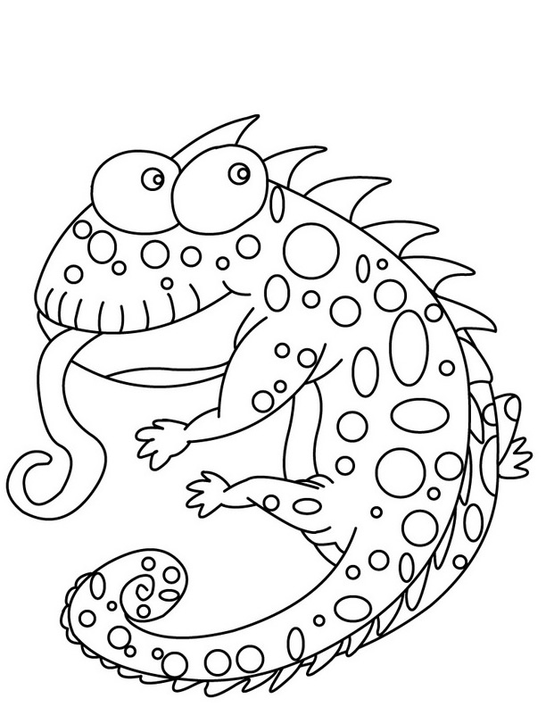 Coloring page: Chameleon (Animals) #1403 - Free Printable Coloring Pages
