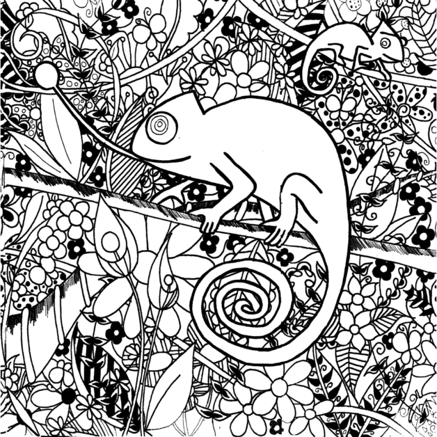 Coloring page: Chameleon (Animals) #1406 - Free Printable Coloring Pages
