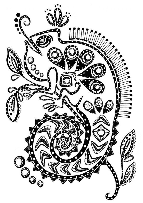 Coloring page: Chameleon (Animals) #1415 - Free Printable Coloring Pages