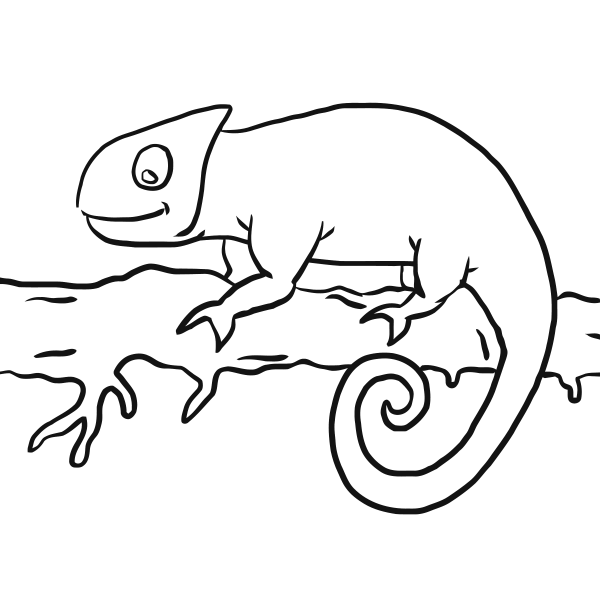 Coloring page: Chameleon (Animals) #1417 - Free Printable Coloring Pages