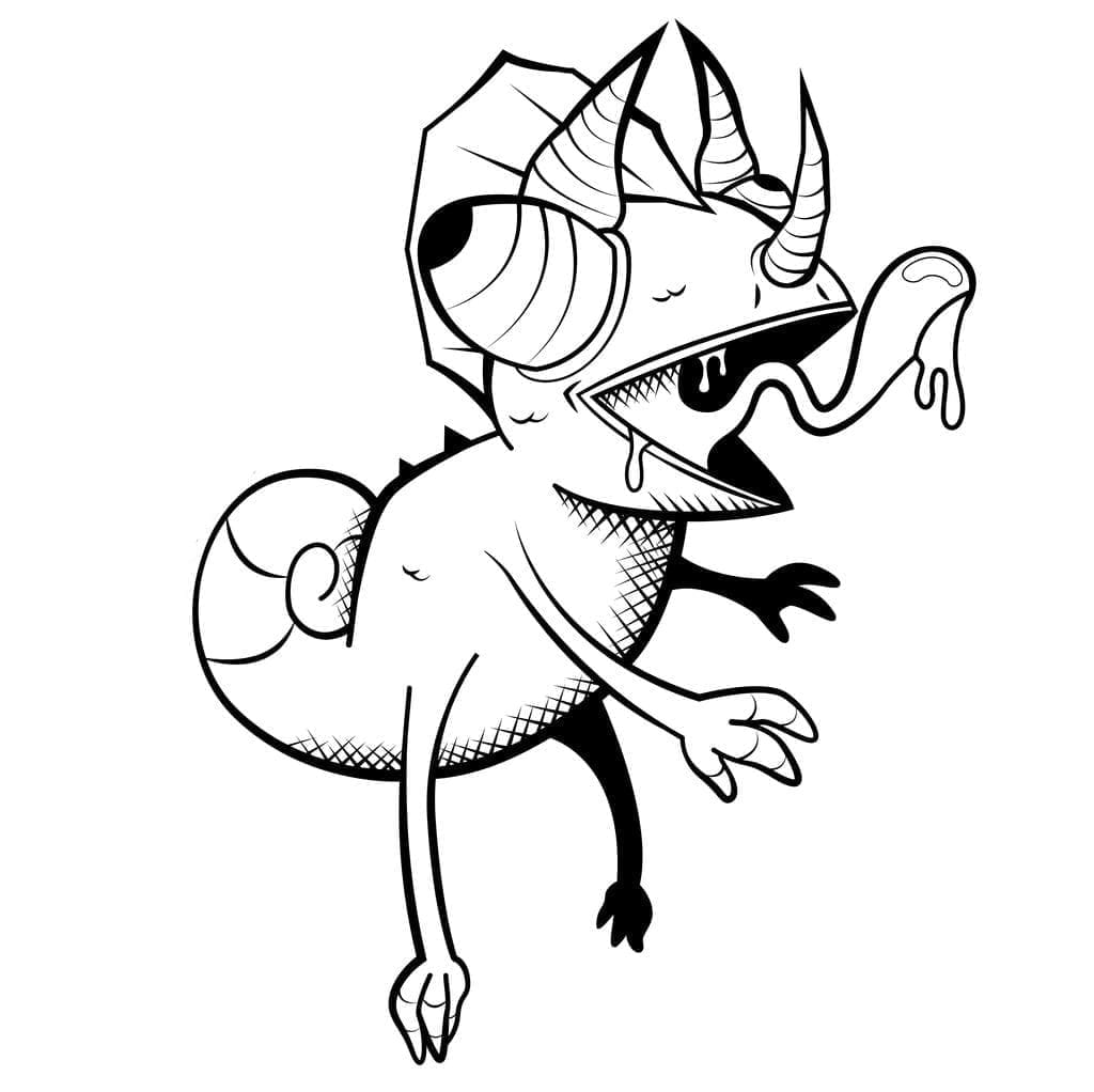 Free printable Chameleon coloring page #206729 from Animals collection