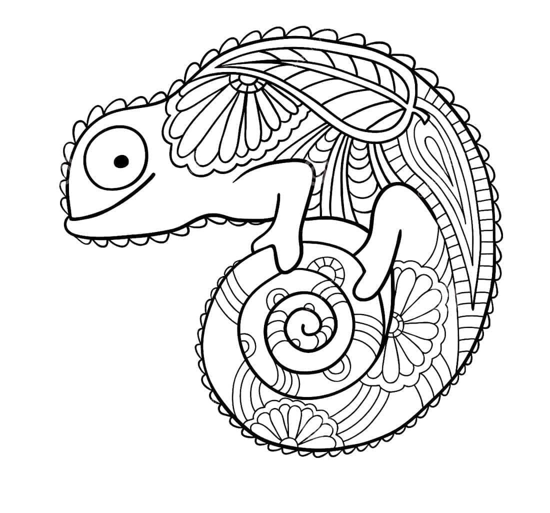 Free printable Chameleon coloring page #206733 from Animals collection