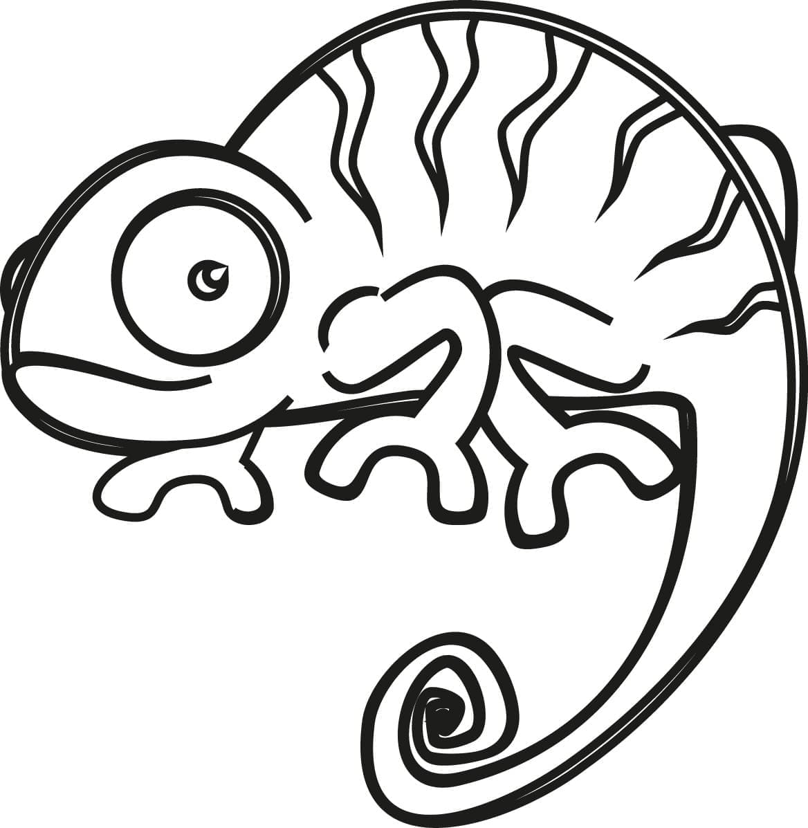 Free printable Chameleon coloring page #206751 from Animals collection