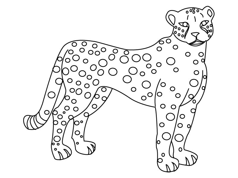 Coloring page: Cheetah (Animals) #7910 - Printable coloring pages