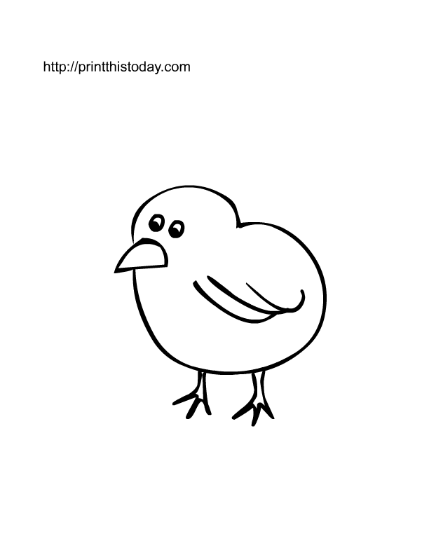 Coloring page: Chick (Animals) #15337 - Free Printable Coloring Pages