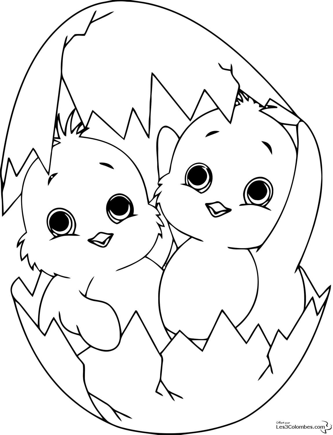 Coloring page: Chick (Animals) #15365 - Free Printable Coloring Pages