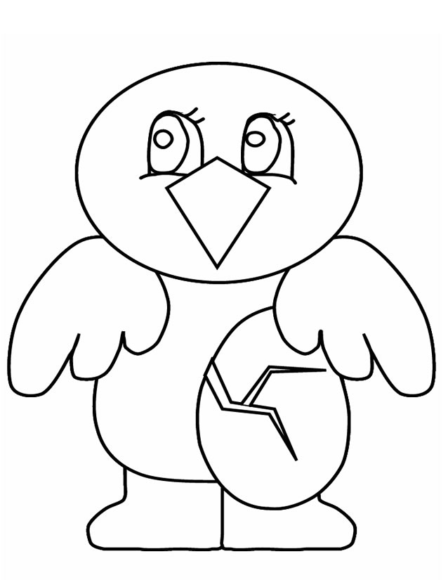 Coloring page: Chick (Animals) #15366 - Printable coloring pages
