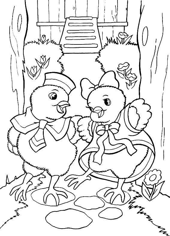 Coloring page: Chick (Animals) #15452 - Printable coloring pages
