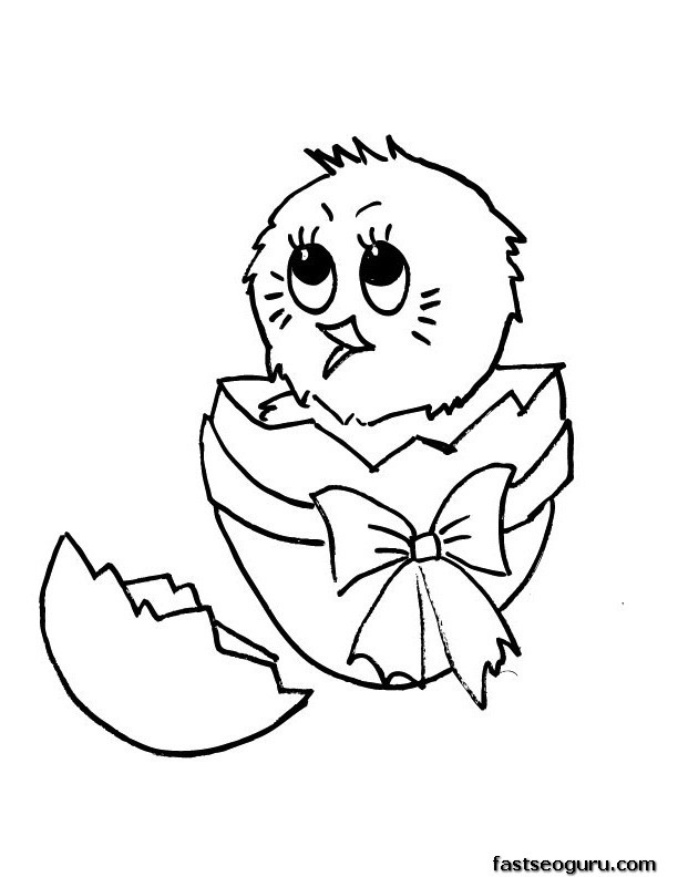 Coloring page: Chick (Animals) #15458 - Free Printable Coloring Pages