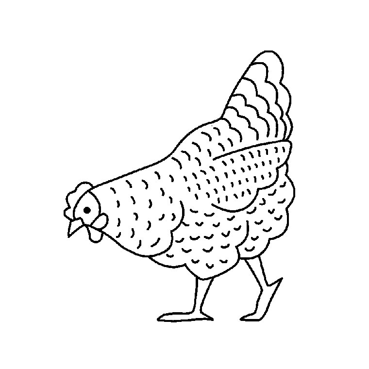 Coloring page: Chicken (Animals) #17228 - Free Printable Coloring Pages