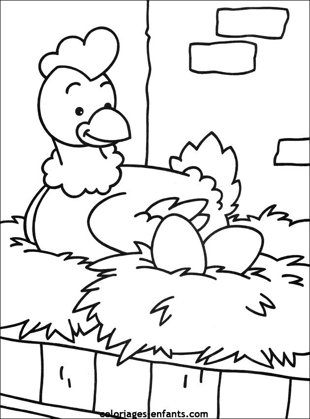 Coloring page: Chicken (Animals) #17290 - Free Printable Coloring Pages