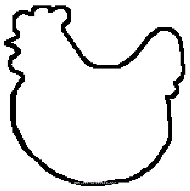 chicken outline printable