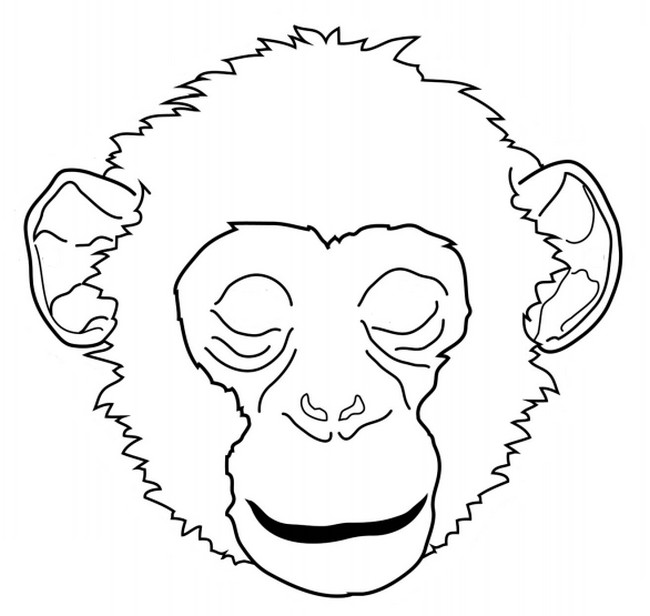 Coloring page: Chimpanzee (Animals) #2773 - Printable coloring pages