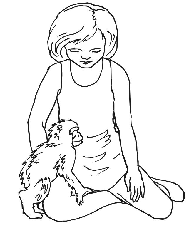 Coloring page: Chimpanzee (Animals) #2802 - Free Printable Coloring Pages