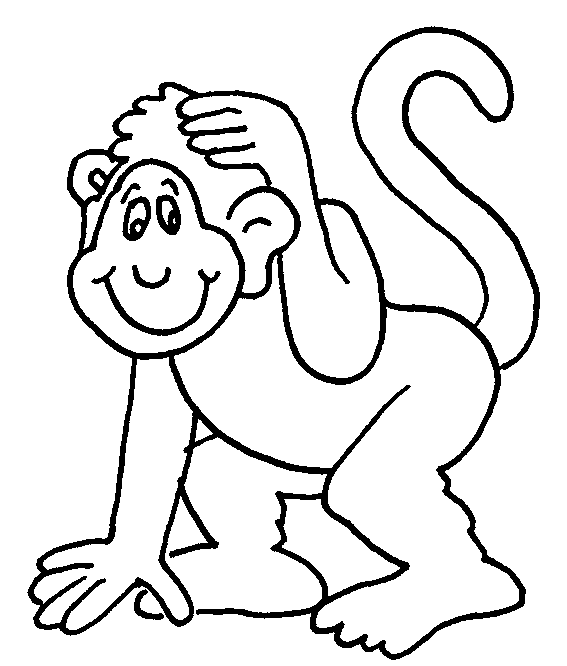 Coloring page: Chimpanzee (Animals) #2809 - Free Printable Coloring Pages