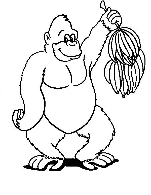 Coloring page: Chimpanzee (Animals) #2844 - Free Printable Coloring Pages