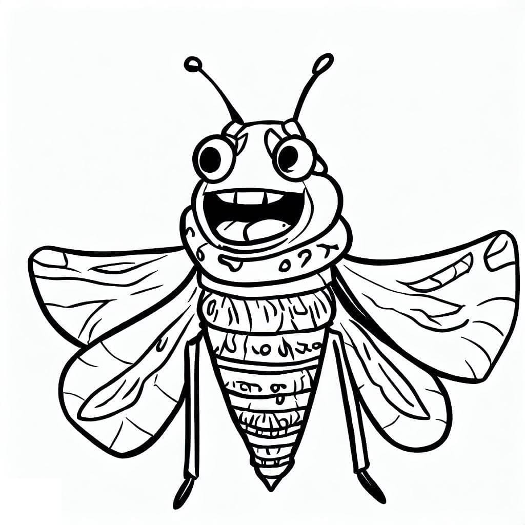 Free printable Cicada coloring page #187675 from Animals collection Free printable Cicada coloring page #187675 from Animals collection