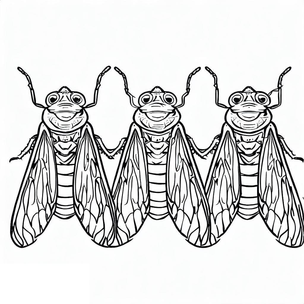 Free printable Cicada coloring page #187698 from Animals collection