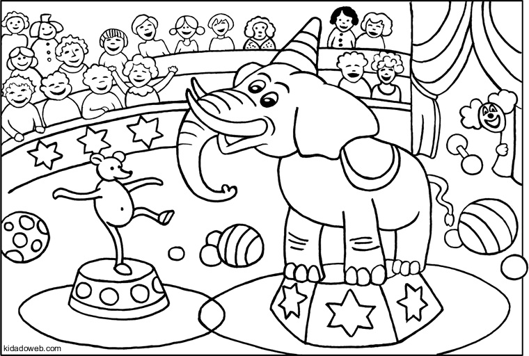 Coloring page: Circus animals (Animals) #20806 - Free Printable Coloring Pages
