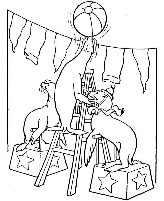 Coloring page: Circus animals (Animals) #20823 - Printable coloring pages