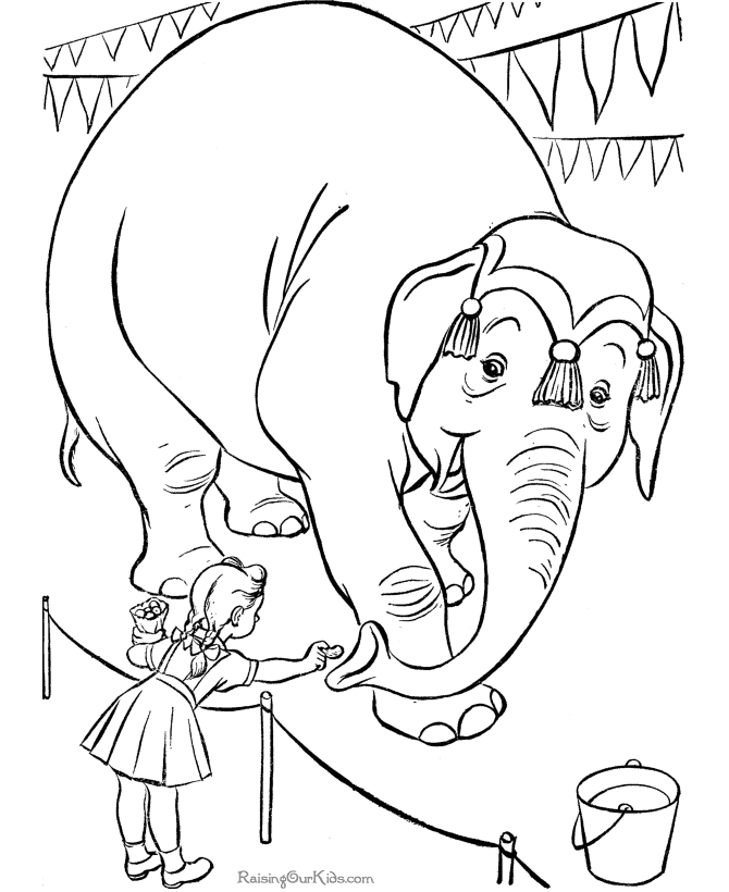Drawing Circus animals #20910 (Animals) – Printable coloring pages