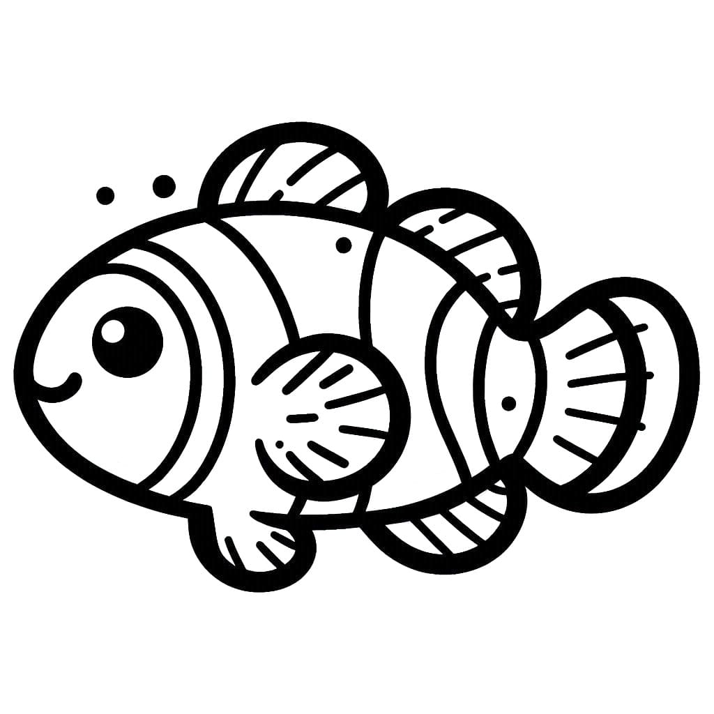 Free printable Clownfish coloring page #218310 from Animals collection