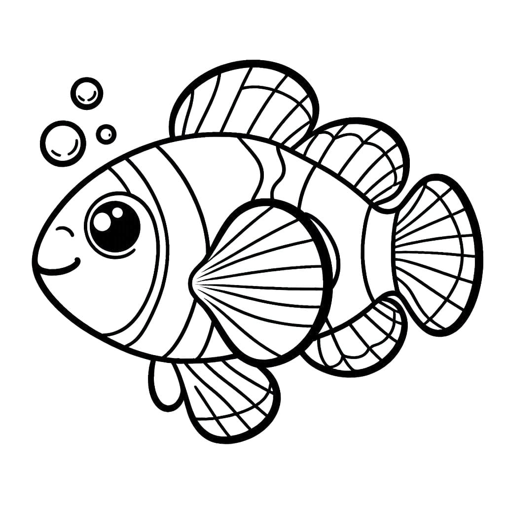 Free printable Clownfish coloring page #218311 from Animals collection