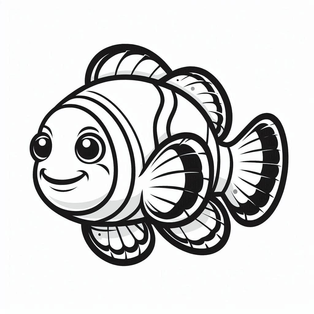 Free printable Clownfish coloring page #218312 from Animals collection