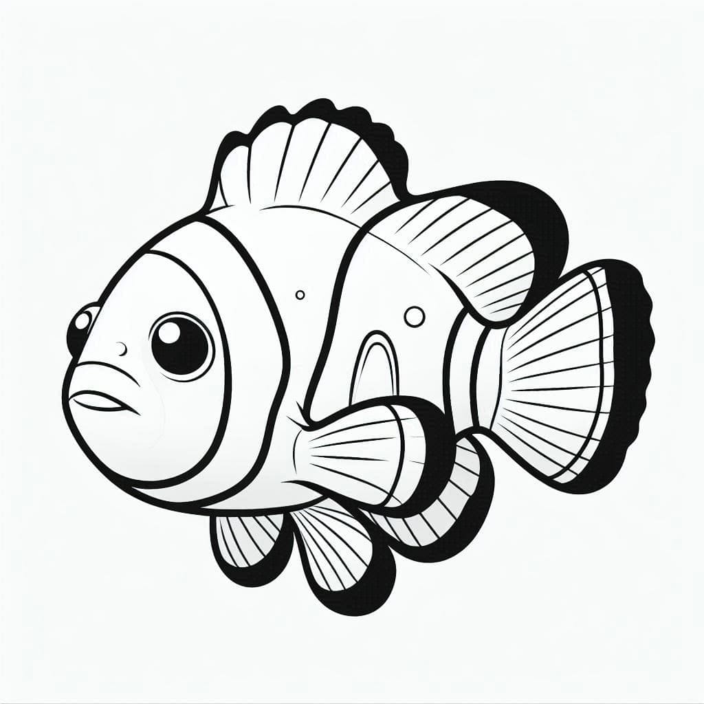 Free printable Clownfish coloring page #218314 from Animals collection