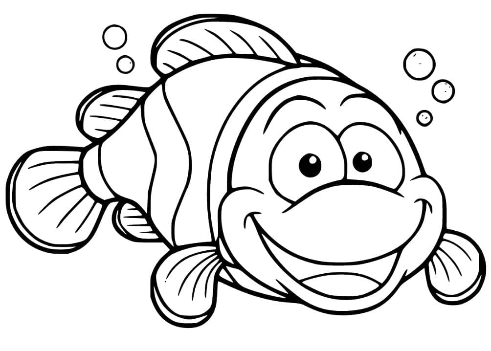Free printable Clownfish coloring page #218318 from Animals collection