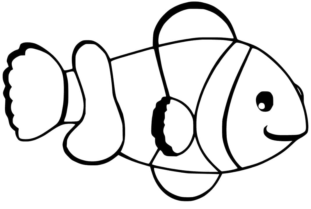 Free printable Clownfish coloring page #218319 from Animals collection Free printable Clownfish coloring page #218319 from Animals collection