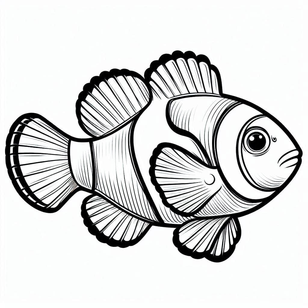 Free printable Clownfish coloring page #218322 from Animals collection
