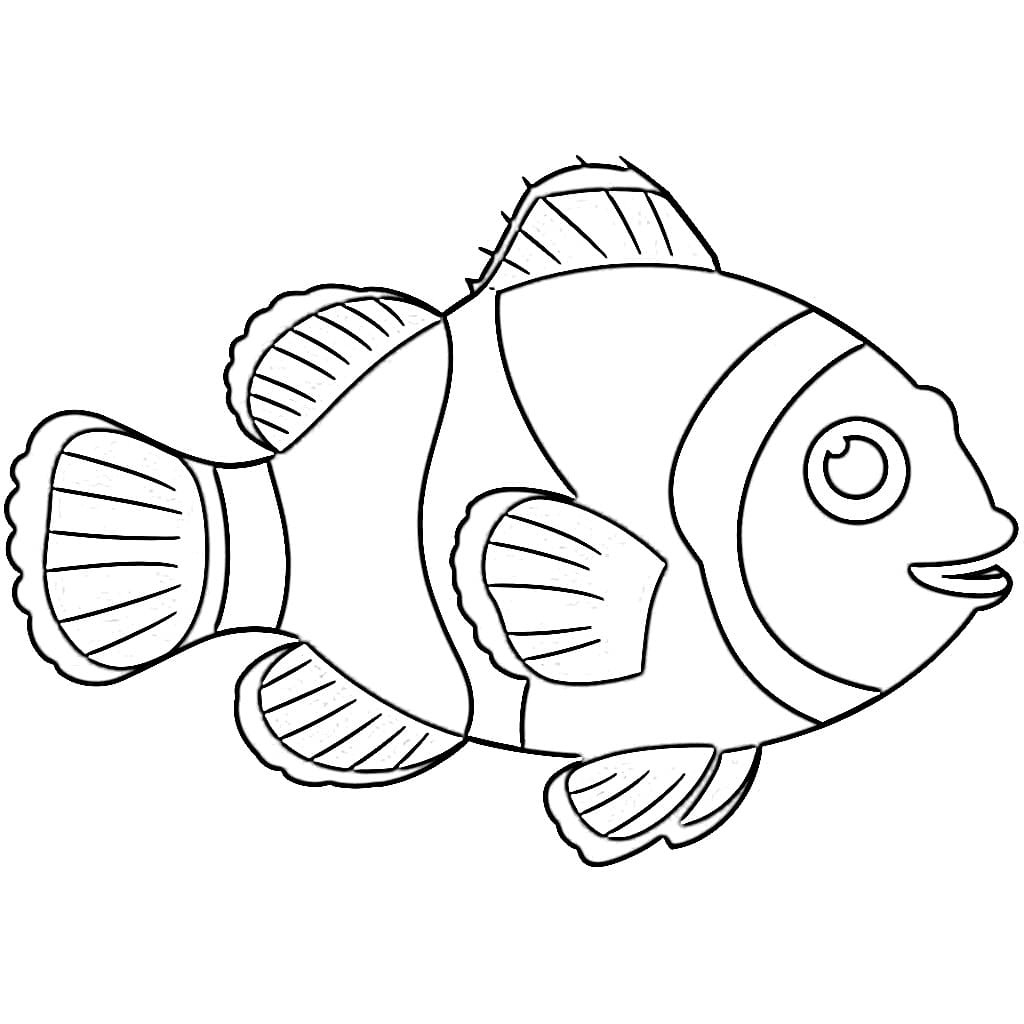 Free printable Clownfish coloring page #218335 from Animals collection Free printable Clownfish coloring page #218335 from Animals collection