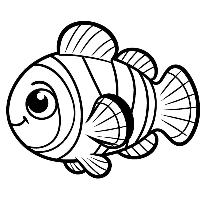 Free printable Clownfish coloring page #218341 from Animals collection