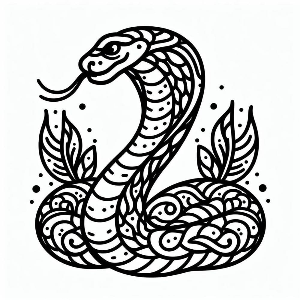Free printable Cobra coloring page #212657 from Animals collection